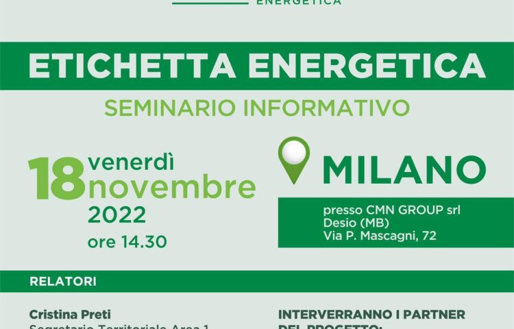 Seminario informativo ETICHETTA ENERGETICA