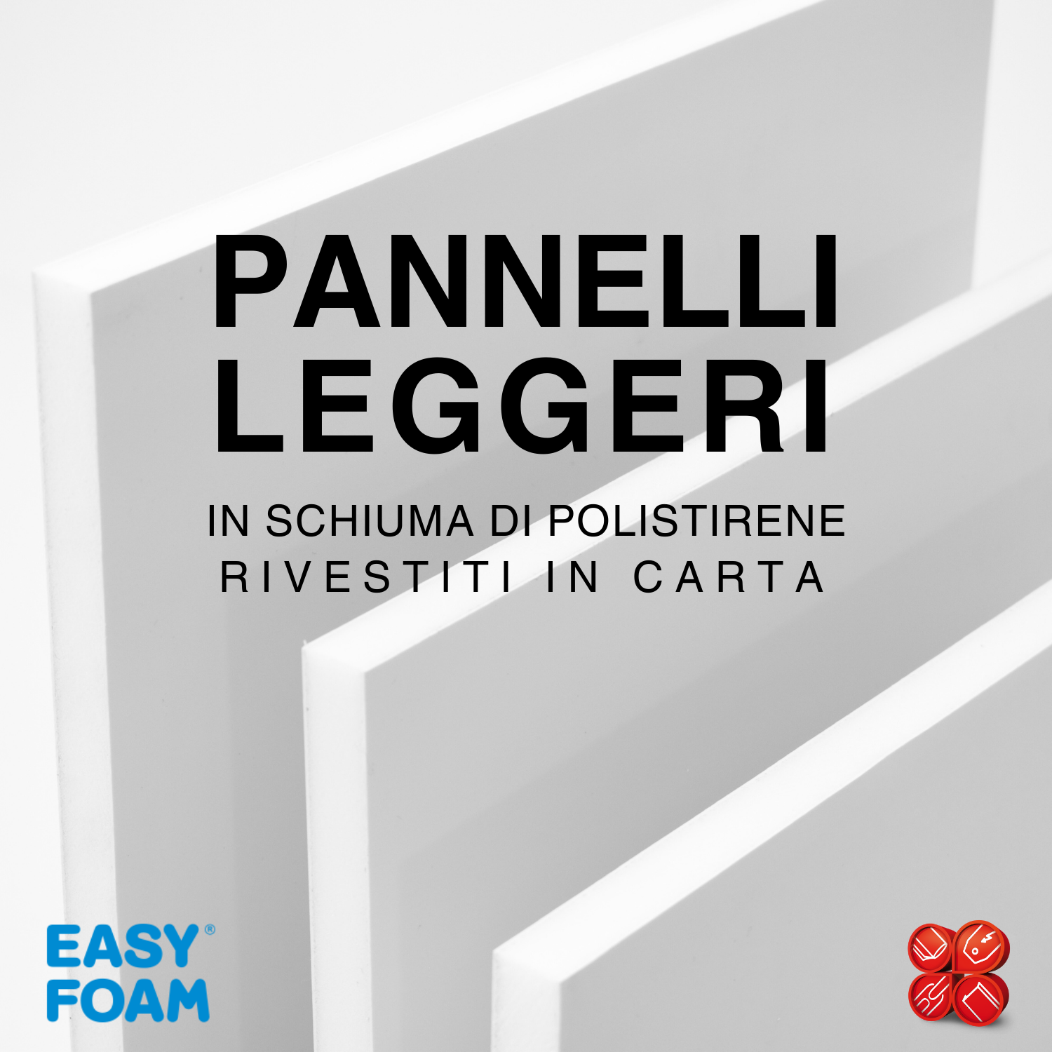 Pannelli leggeri in polistirene estruso e carta