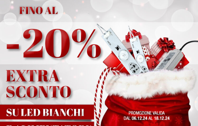 Abbiamo pensato per voi una vantaggiosa offerta su una selezione di prodotti LED e ALIMENTATORI: