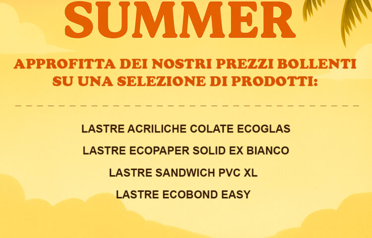 Promozione prodotti lastra estate 2025